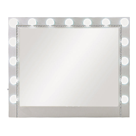 Eleanor Metallic Rectangular Mirror with Light