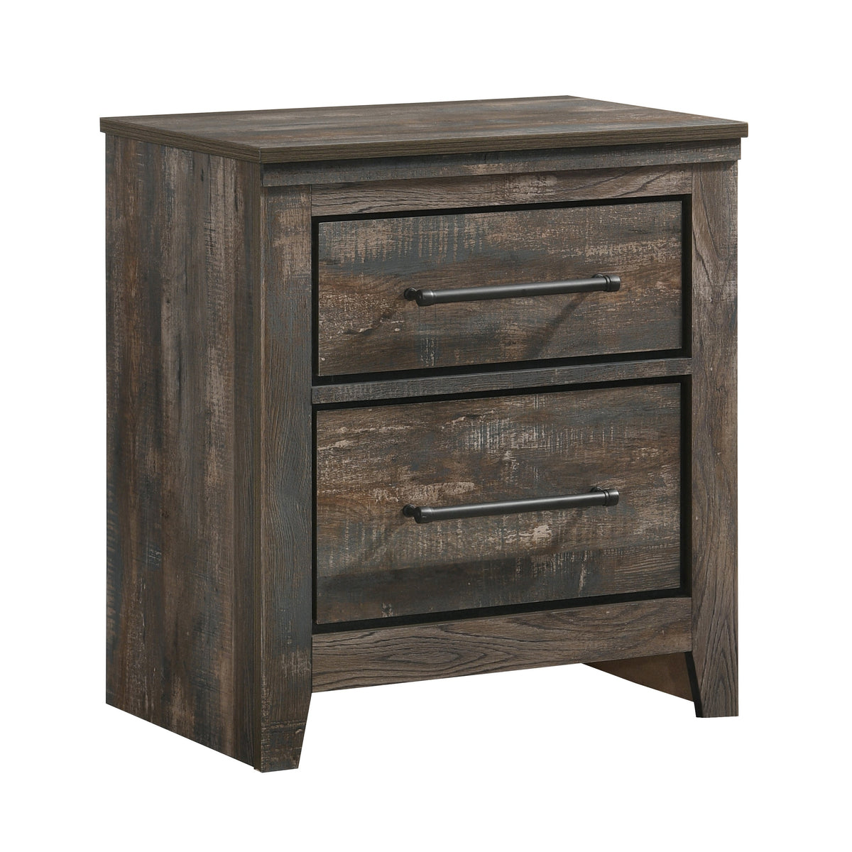 Ridgedale 2-drawer Nightstand Weathered Dark Brown