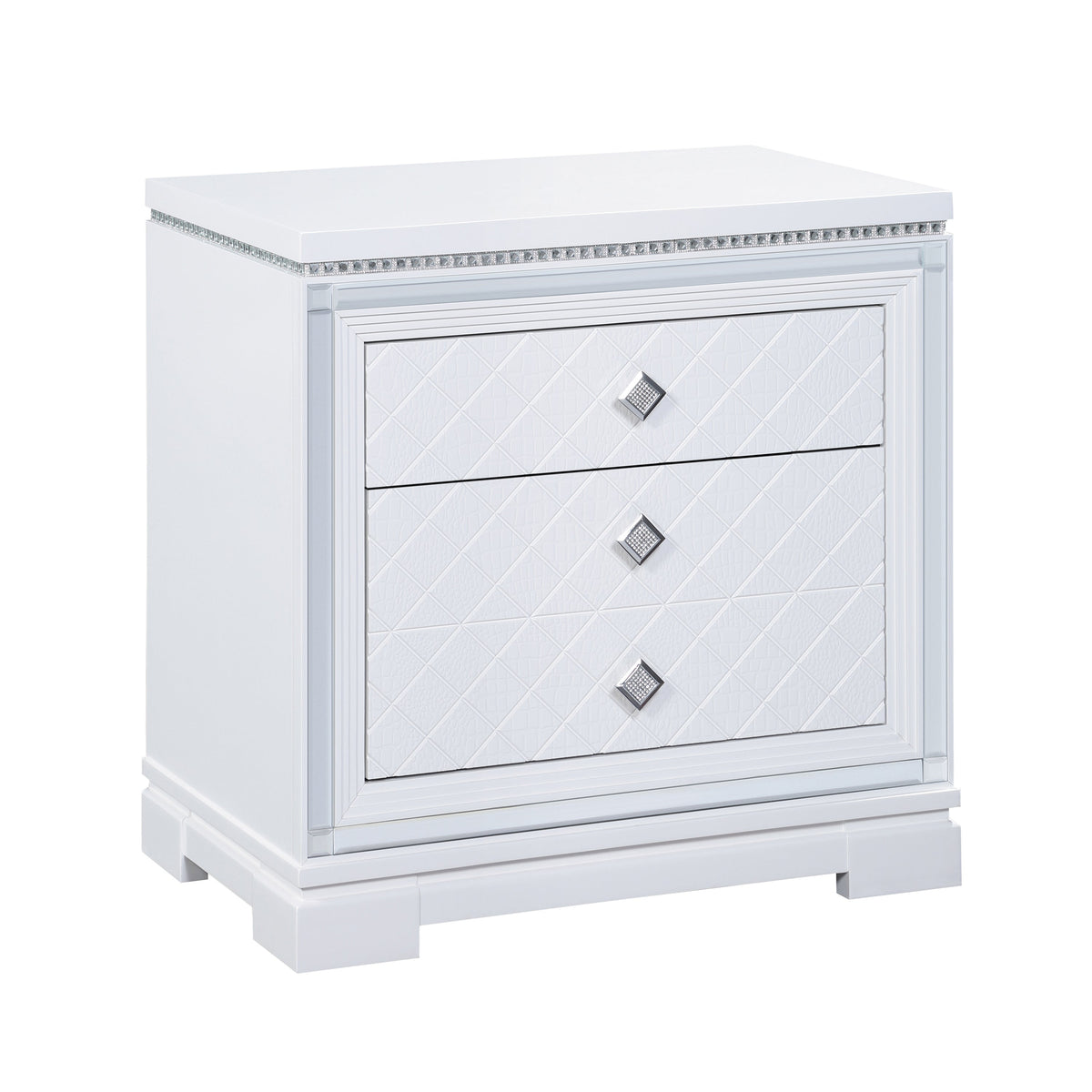 Eleanor Rectangular 2-drawer Nightstand White