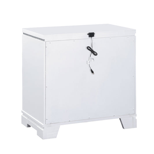 Eleanor Rectangular 2-drawer Nightstand White