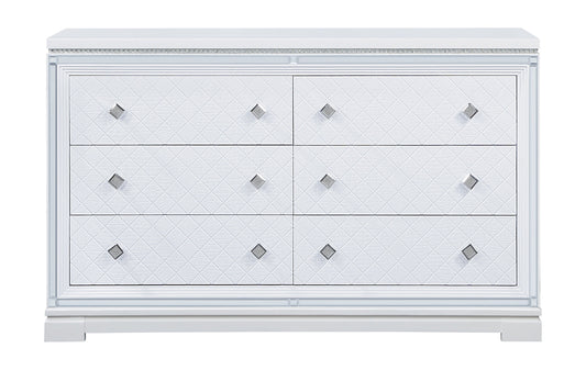 Eleanor Rectangular 6-drawer Dresser White