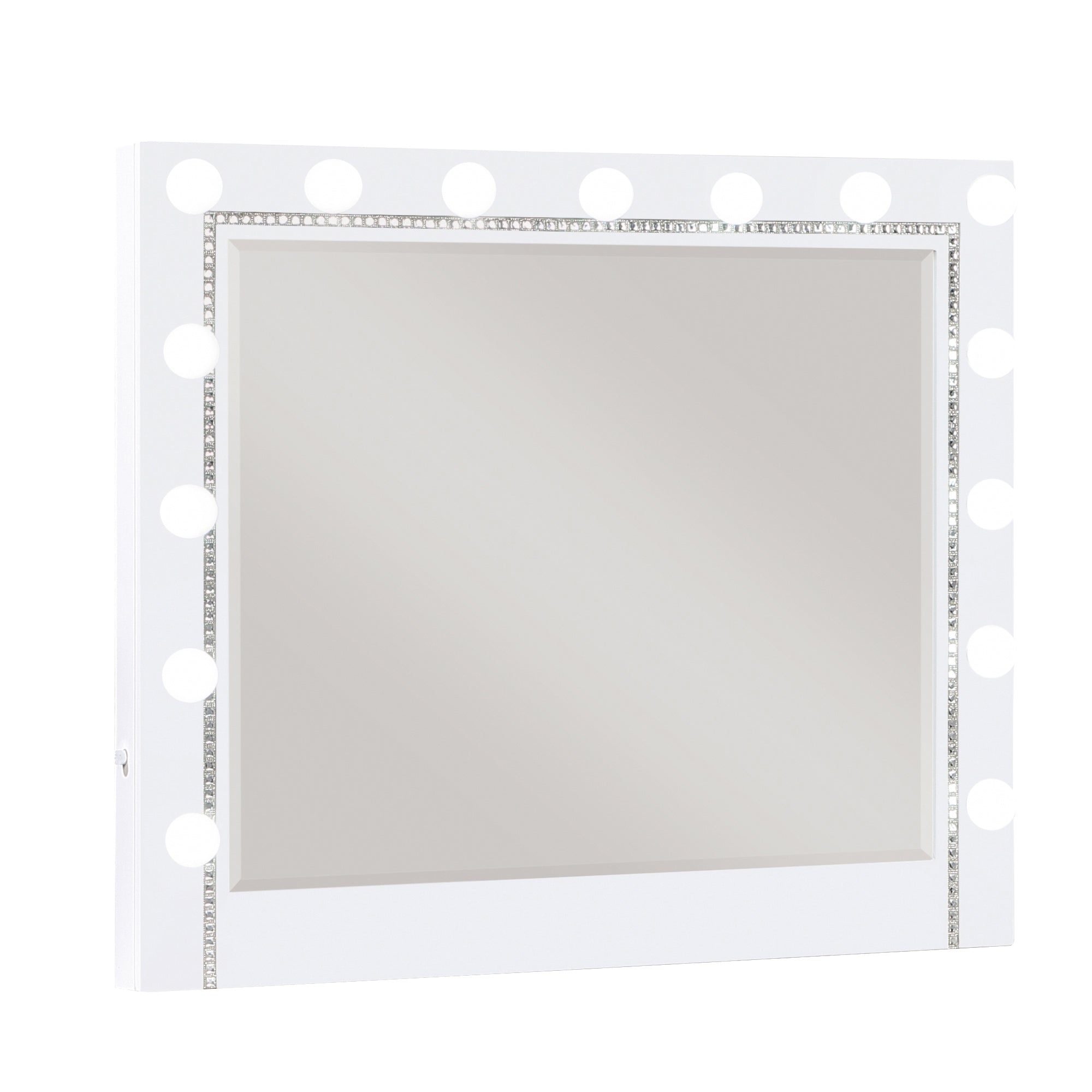 Eleanor White Rectangular Mirror with Light