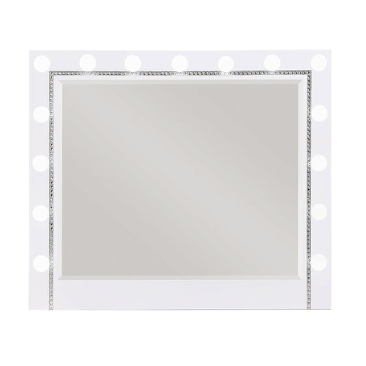 Eleanor White Rectangular Mirror with Light