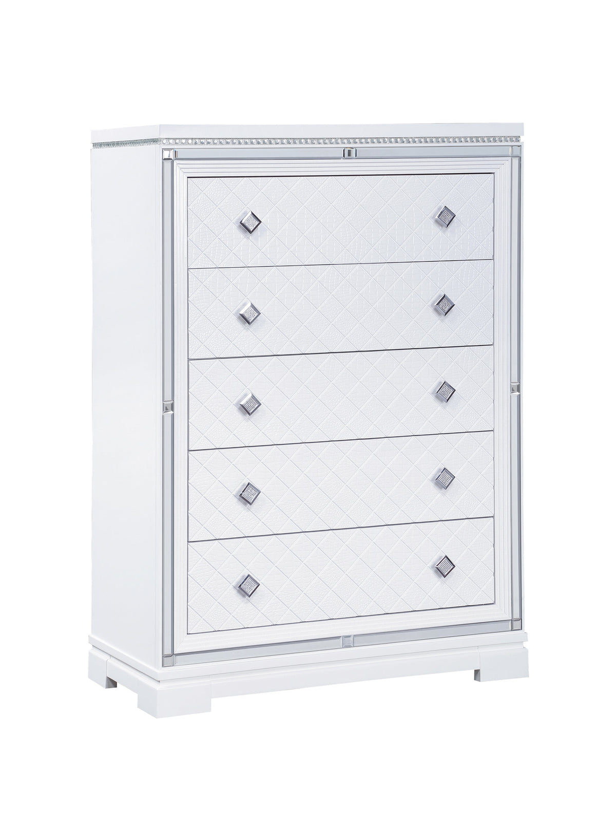 Eleanor Rectangular 5-drawer Chest White