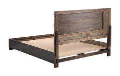 Azalia Rectangular Bed Black and Walnut