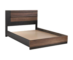 Azalia Rectangular Bed Black and Walnut