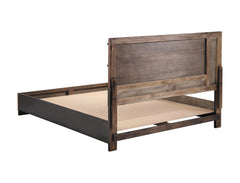 Azalia Rectangular Bed Black and Walnut