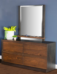 Azalia 4-drawer Dresser Black and Walnut