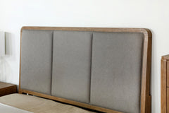 Arini Upholstered Eastern King Panel Bed Sand Wash and Grey