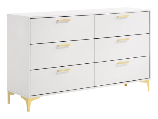 Kendall 6-drawer Dresser White