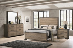 Baker 4-piece Eastern King Bedroom Set Brown and Light Taupe