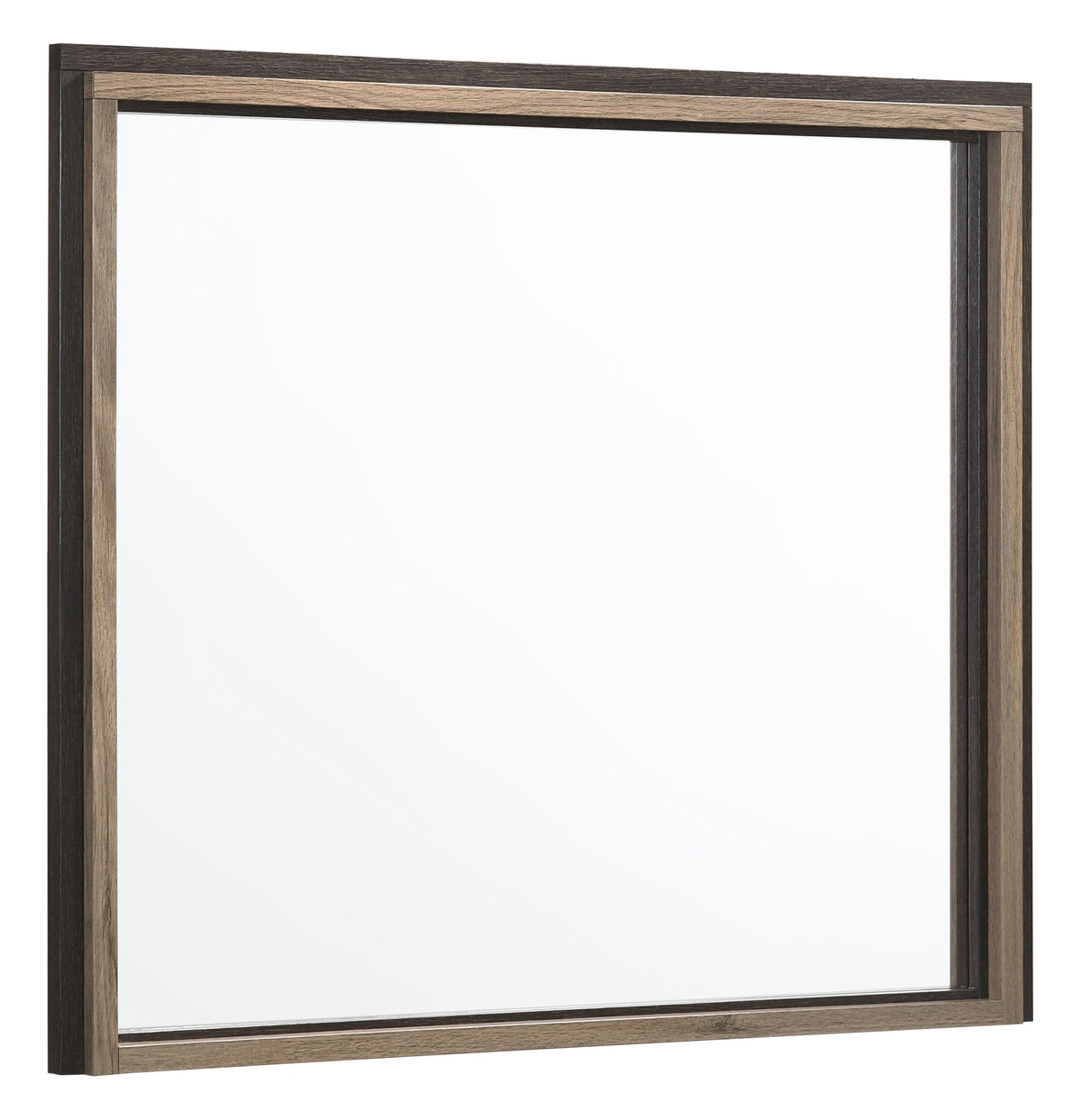 Baker Rectangular Dresser Mirror Brown and Light Taupe