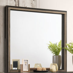 Baker Rectangular Dresser Mirror Brown and Light Taupe