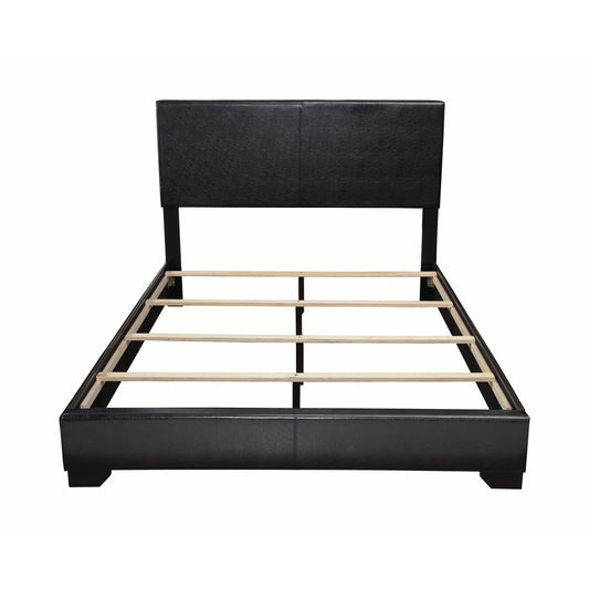 Conner California King Upholstered Panel Bed Black