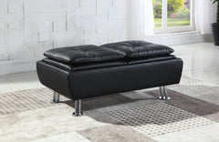 Dilleston Storage Ottoman with Removable Trays Black