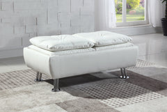 Dilleston Storage Ottoman with Removable Trays White