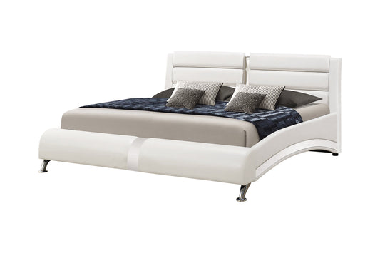 Jeremaine Eastern King Upholstered Bed White