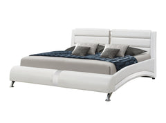 Jeremaine Queen Upholstered Bed White