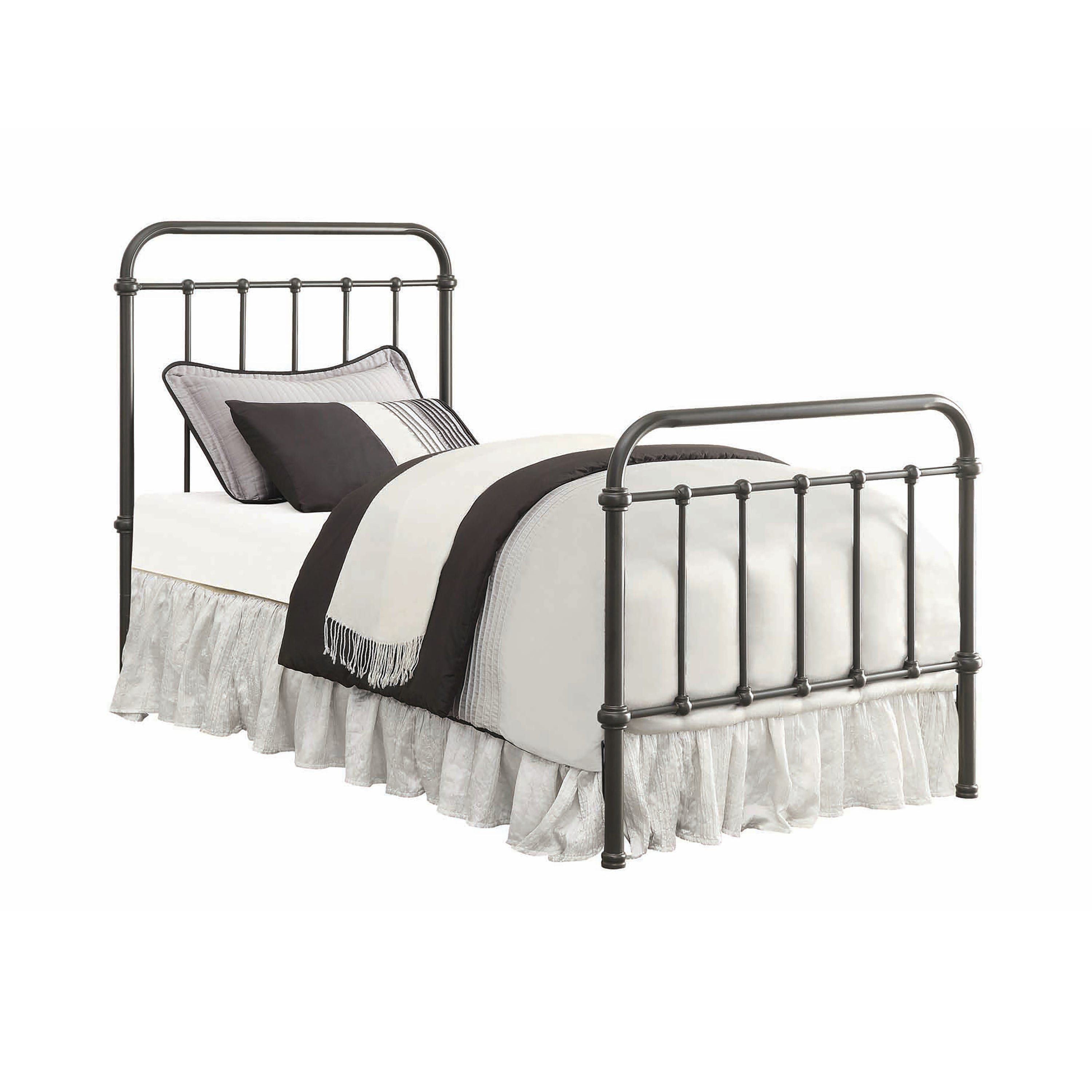 Livingston Twin Panel Metal Bed Dark Bronze