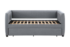 Brodie Upholstered Twin Daybed with Trundle Grey