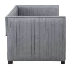 Brodie Upholstered Twin Daybed with Trundle Grey