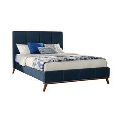 Charity Queen Upholstered Bed Blue