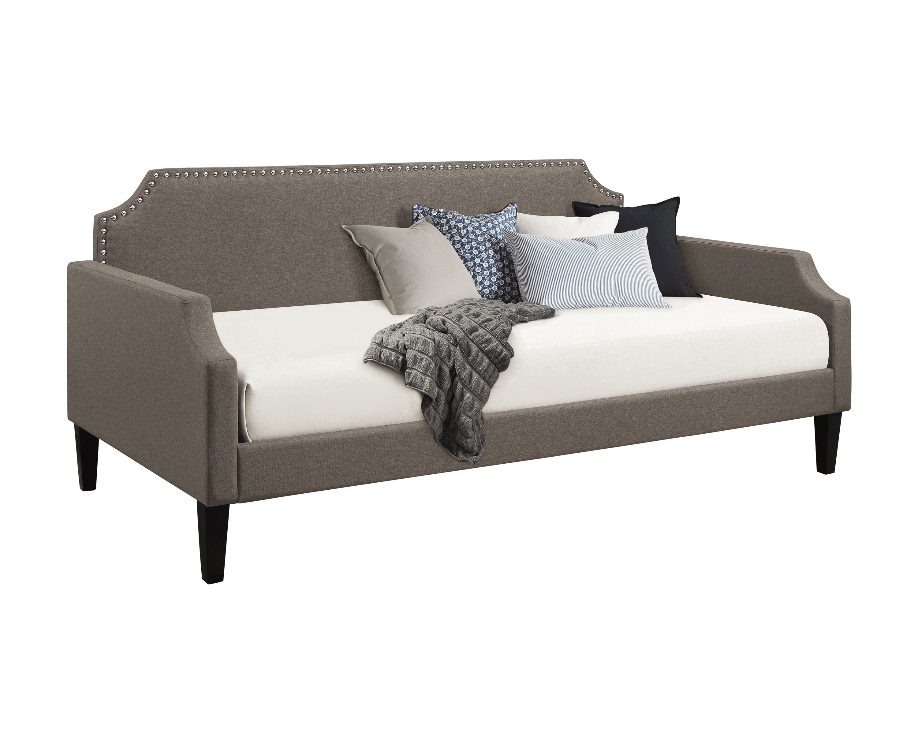 Olivia Upholstered Twin Daybed with Nailhead Trim