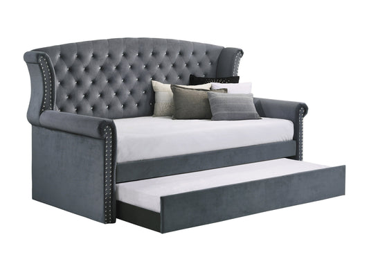 Scarlett Upholstered Tufted Twin Daybed with Trundle