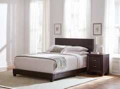 Glorene Dorian 4-Piece Full Bedroom Set Brown And Dark Cocoa