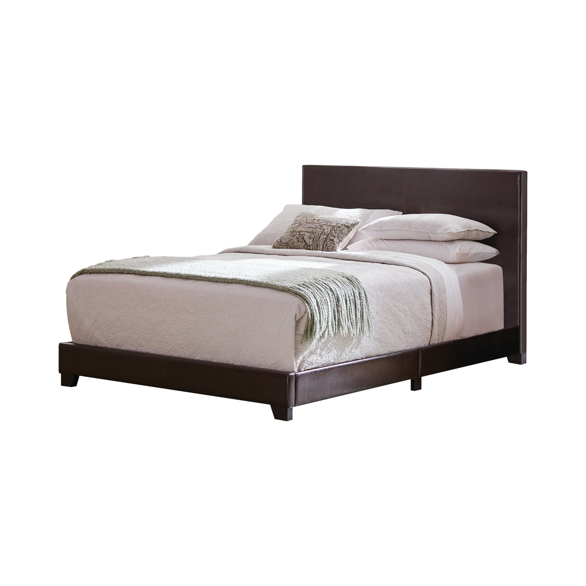 Dorian Upholstered California King Bed Brown