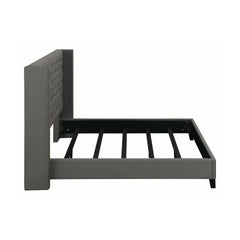 Bancroft Demi-wing Upholstered Full Bed Grey