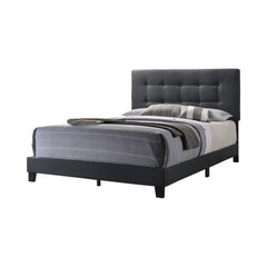 Mapes Upholstered Tufted Full Bed Charcoal