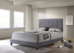 Mapes Tufted Upholstered Queen Bed Grey