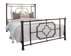 Paskay Eastern King Metal Panel Bed Matte Black