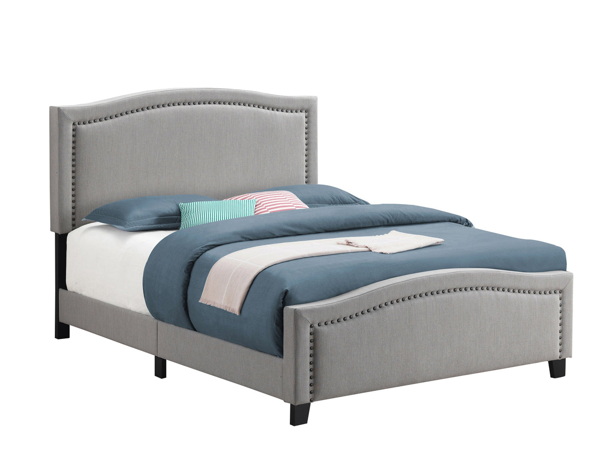 Hamden Eastern King Upholstered Panel Bed Mineral