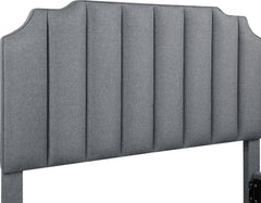 Fiona Upholstered Panel Bed Light Grey