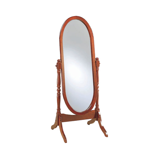 Foyet Oval Cheval Mirror Merlot