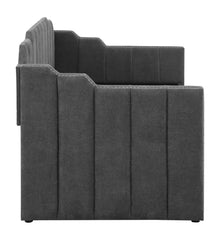 Kingston Upholstered Twin Daybed with Trundle Charcoal