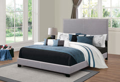 Boyd California King Upholstered Bed with Nailhead Trim Grey