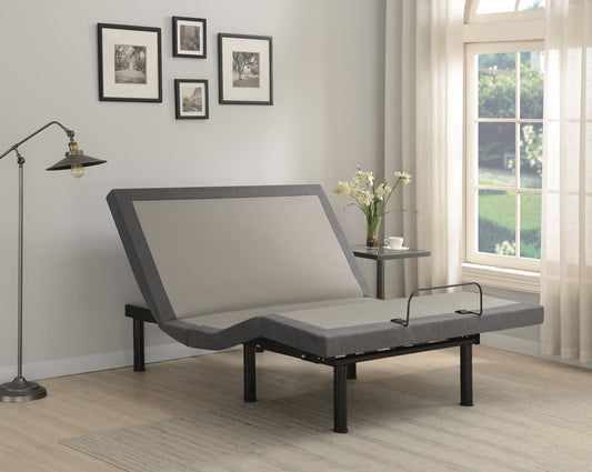 Clara California King Adjustable Bed Base Grey and Black