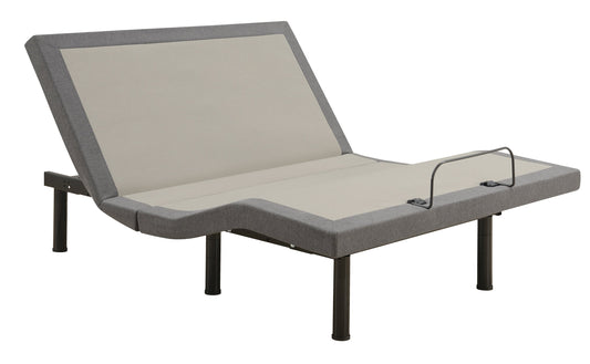 Negan Eastern King Adjustable Bed Base Grey and Black