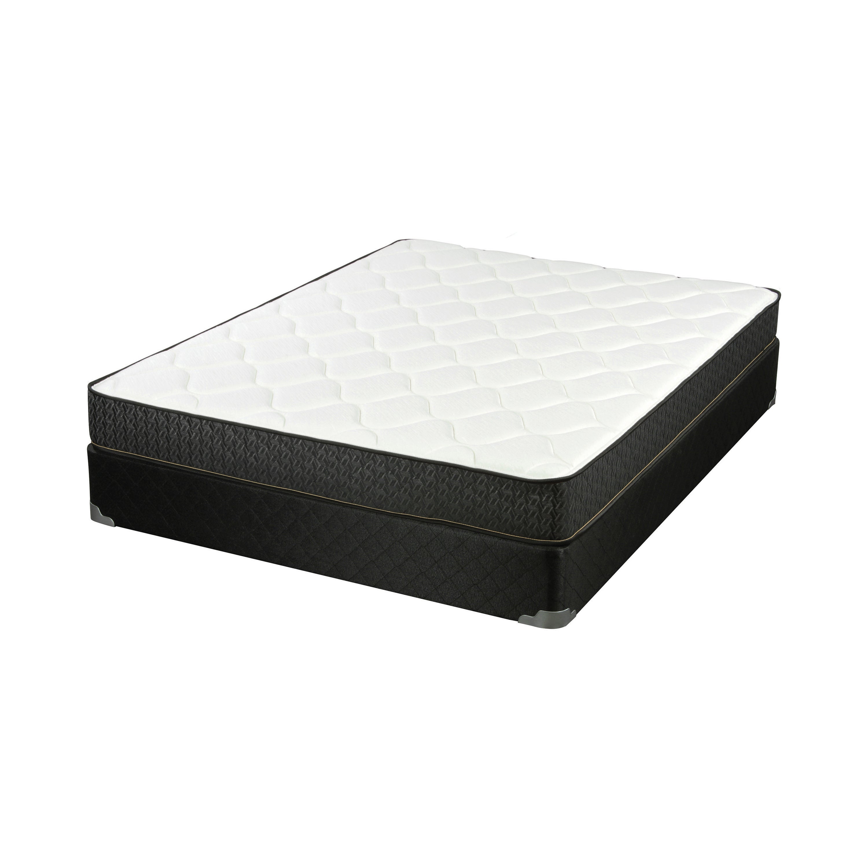 Santa Barbara  Twin Mattress White and Charcoal