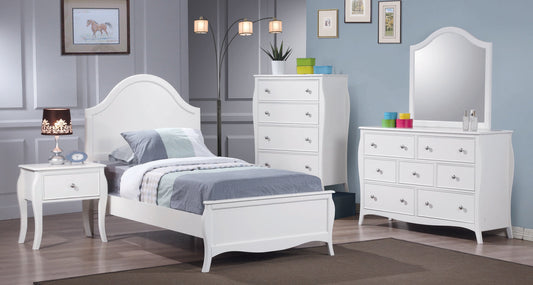 Dominique 4-piece Full Panel Bedroom Set White