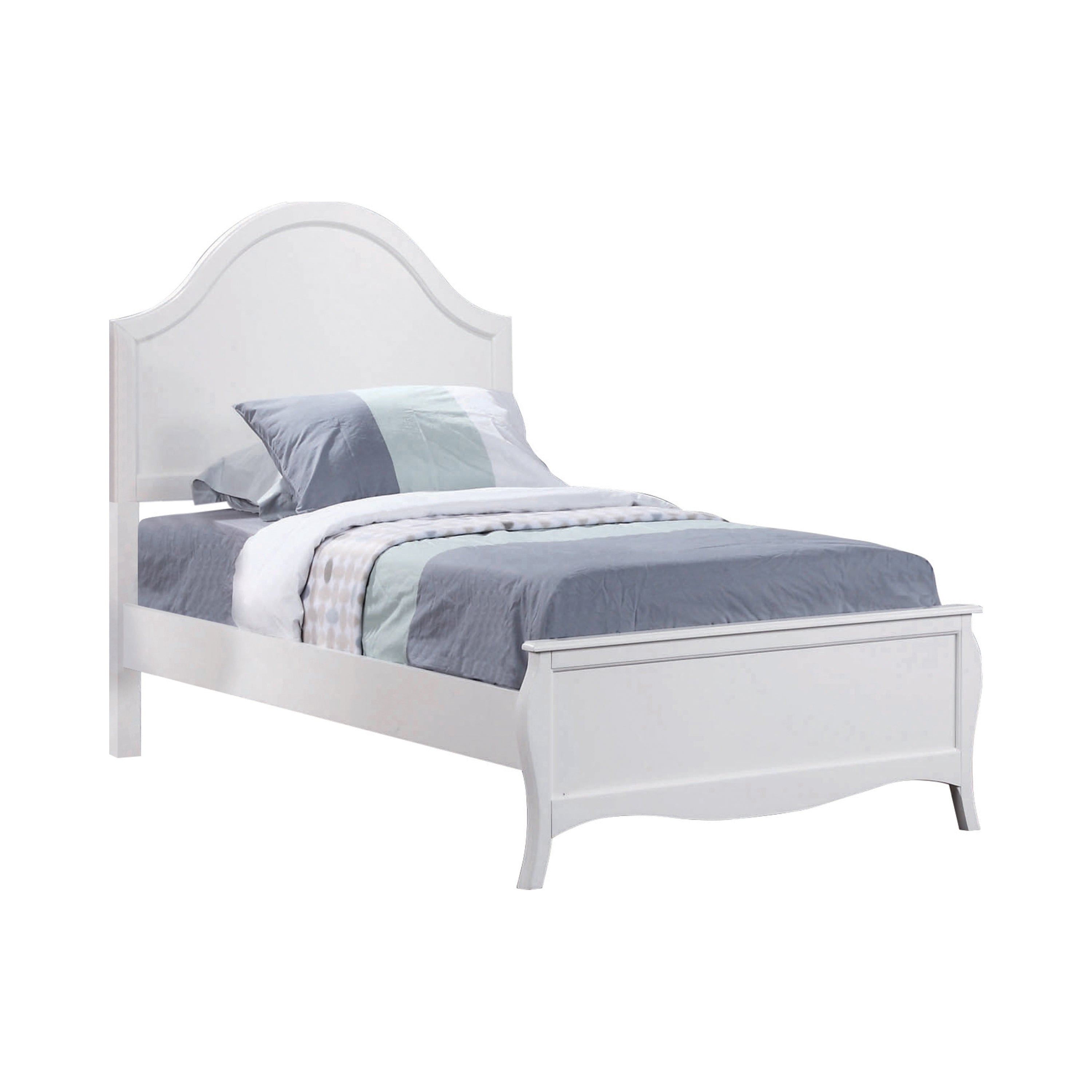 Dominique Full Panel Bed White