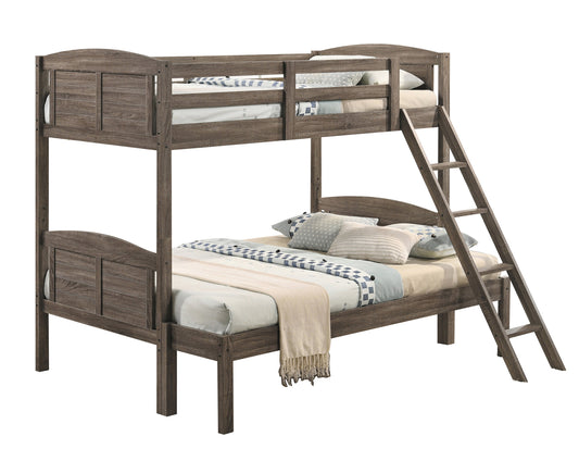 Flynn Twin over Full Bunk Bed Weathered Brown