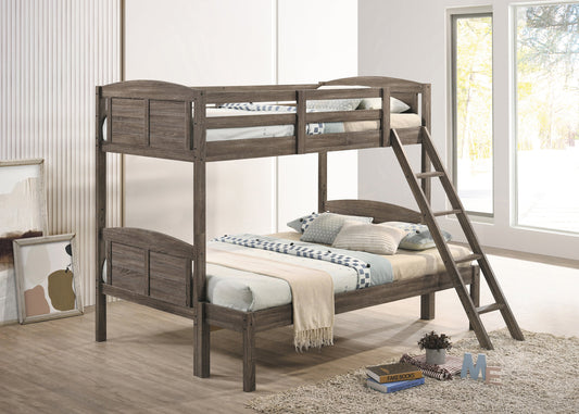 Flynn Twin over Full Bunk Bed Weathered Brown
