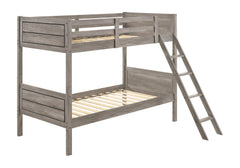 Ryder Twin over Twin Bunk Bed Weathered Taupe