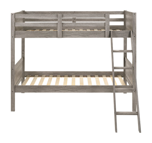 Ryder Twin over Twin Bunk Bed Weathered Taupe