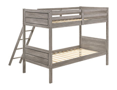 Ryder Twin over Twin Bunk Bed Weathered Taupe