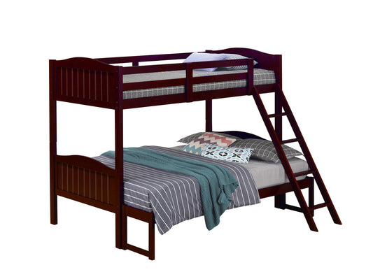 Littleton Twin/Full Bunk Bed with Ladder Espresso